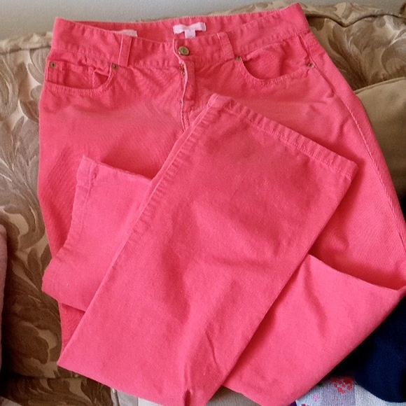 Lilly Pulitzer corduroy Main Line Fit Pants Pink - Picture 1 of 5